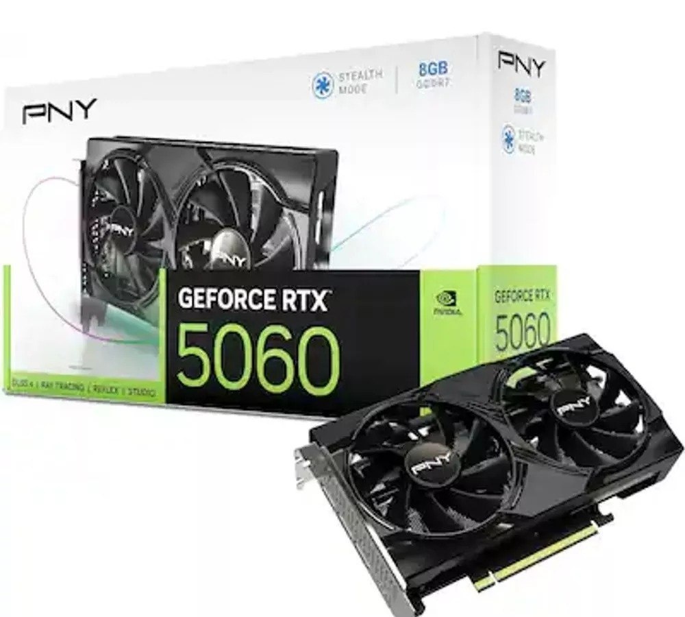 Placa de Vídeo NVIDIA GeForce PNY RTX5060 8GB DUAL FAN OC Blackwell