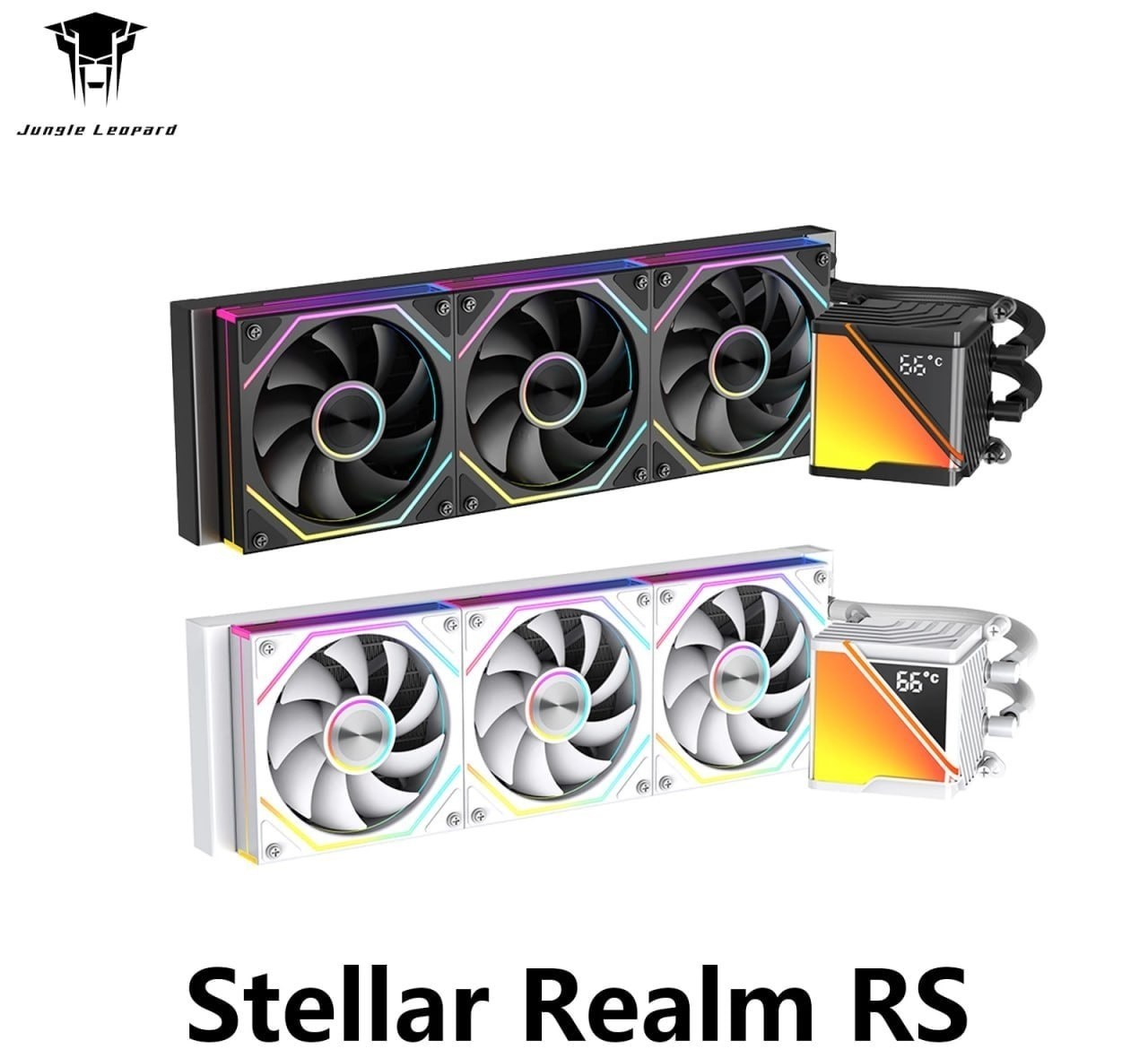 Water Cooler Jungle Leopard Star Realm RS 360mm com Display Digital de Temperatura LED, Ventiladores PWM com Sincronização ARGB