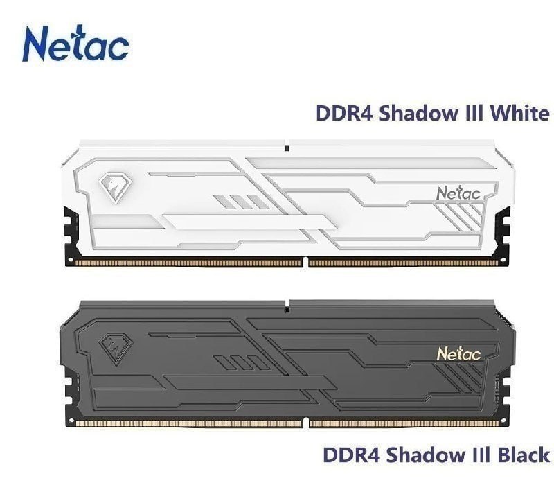 Memória Ram Netac Shadow III DDR4 2x8GB 3200Mhz PRETA ou BRANCA