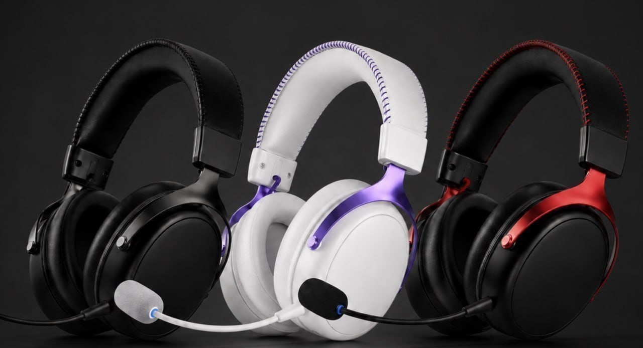 Headset AKKO Verge S9 Ultra Sem Fio Driver de 53MM 2.4G, Bluetooth, Type-C e USB-a Duração da Bateria 250H