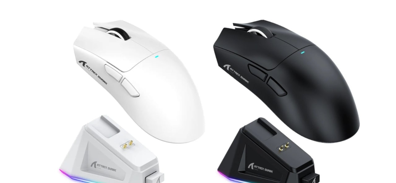 Mouse Sem Fio com Dock Attack Shark X11, Sensor PAW3311