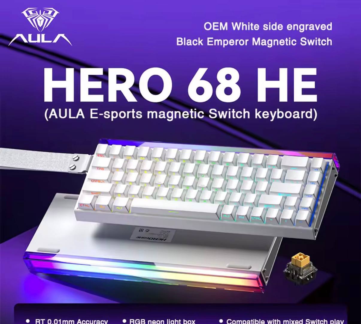Teclado Magnético Aula Hero 68HE Rapid