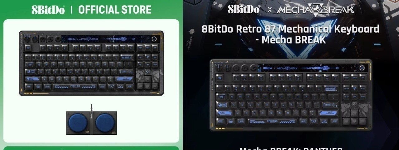 Teclado Mecânico Retrô sem fio 8BitDo com 87 teclas