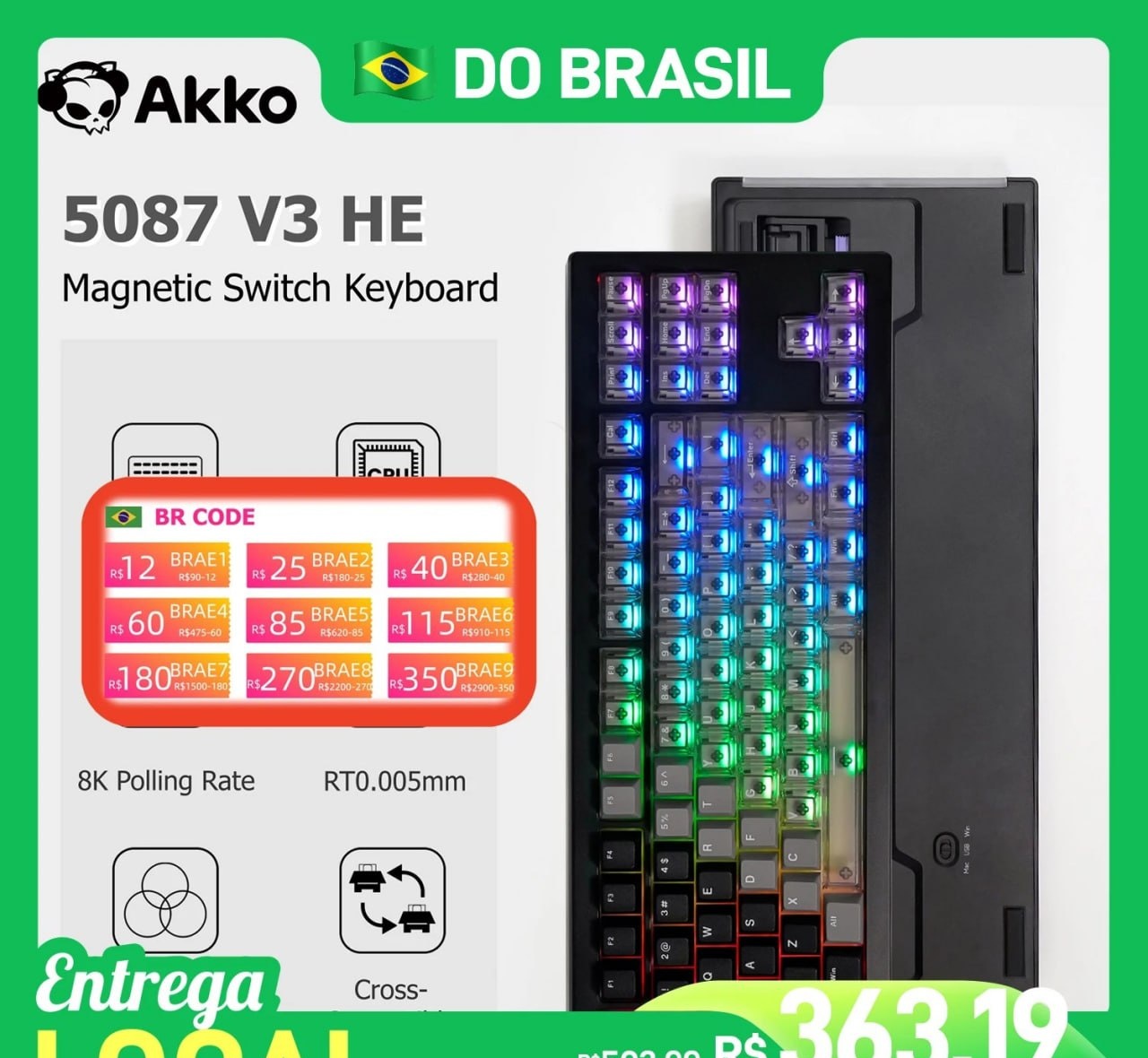 Teclado Mecanico Akko 5087 V3 10.000mah