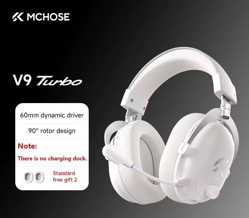 Mchose V9 Turbo Headset Sem Fio, Drivers 60mm, 2000mAh, 309g, Sem Dock