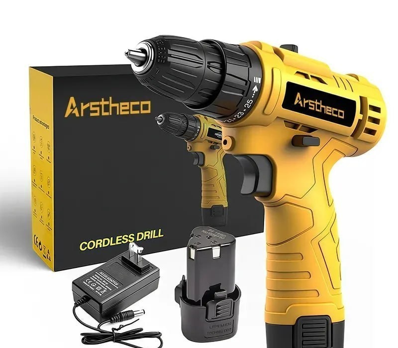 Parafusadeira Furadeira Sem Fio 25n 38 12v 10mm Bivolt Bateria Arstheco