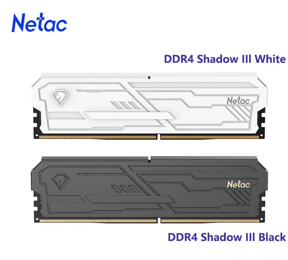 16GB Memória Ram Netac Shadow 3 3200mhz DDR4 AMD RYZEN INTEL e XEON, Memoria Black 2x16 32GB 16gb 2x8