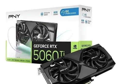 Placa De Video Geforce Nvidia Pny RTX 5060 Ti 8GB Oc Gddr7