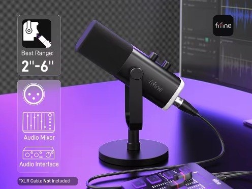 Fifine AM8 Microfone Dinâmico RGB