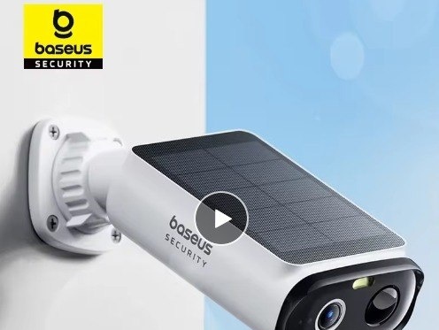 WiFi Câmera Baseus Security S1 Lite, Câmera de Segurança com painel solar , 2K, Wi-Fi, FOV, Proteção IP67