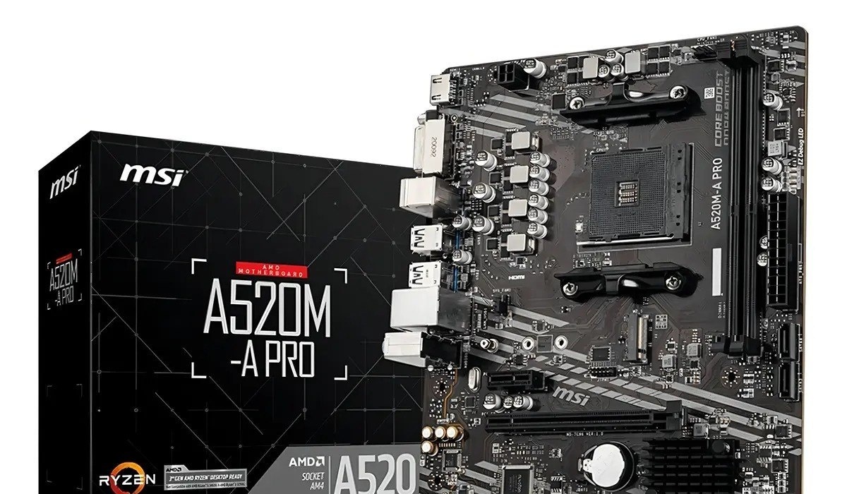 Placa-mãe Msi A520m-a Pro Am4 Matx Ddr4 Hdmi Dvi M.2