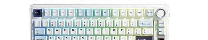 Teclado Mecanico Sem Fio AULA S75Pro 75 com iluminação RGB, tela TFT
