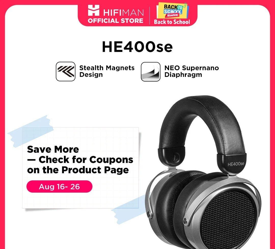 Headphone Fones de Ouvido HIFIMAN HE400se Magnéticos Planos, com ímãs furtivos Fone HE400 se