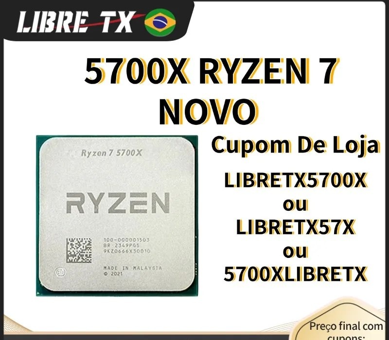 Processador AMD AM4 Ryzen 7 5700x novo