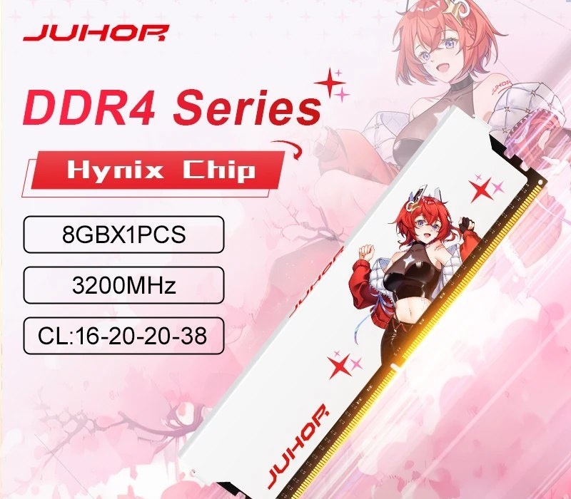 Memória Ram Juhor Anime CL 16 DDR4 8GB 3200MHz CL16