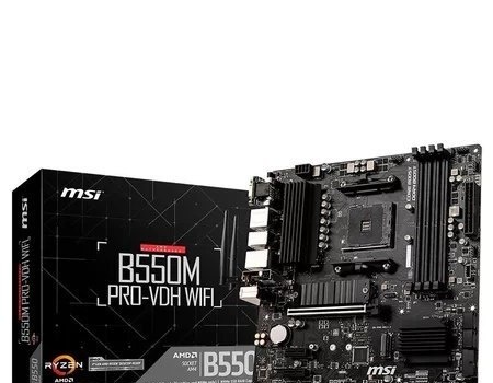 Wi-Fi Placa Mae Msi B550m Pro-vdh Wifi Ddr4 Socket Am4 Cor Preto