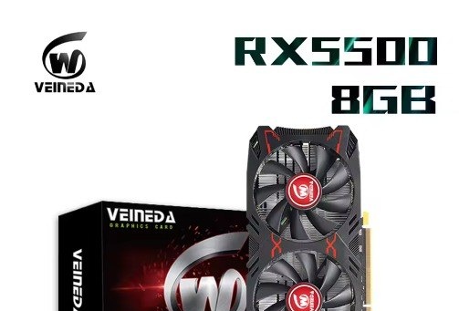 Placa de video RX 5500 8G com memória GDDR6 128 bits  RX5500