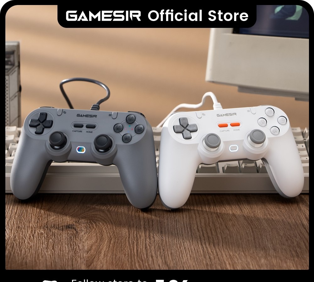 Controle Gamer Retro GameSir Tegenaria Lite, joysticks de efeito Hall, taxa de pesquisa de 1000 Hz, anti-deriva para Nintendo Switch 2, PC, Estilo PS2 PS5 Retrô