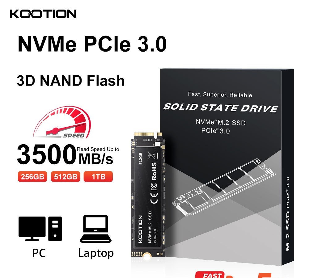 SSD Nvme 3.0 Kootion Lite 256Gb  512Gb