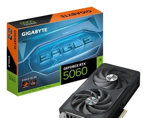 RTX 5060 Placa De Vídeo Gigabyte RTX5060 Eagle Oc 8gb Gddr7 128bits
