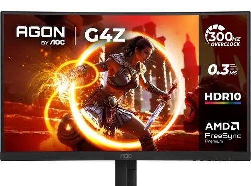 Monitor Gamer Curvo AOC AGON G4Z 27 300Hz 0,3ms HDR10 Base Ajustável C27G4ZP