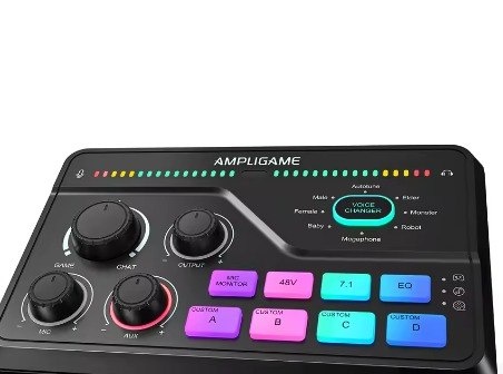 EQSC8 FIFINE Mixer de jogos com RGB