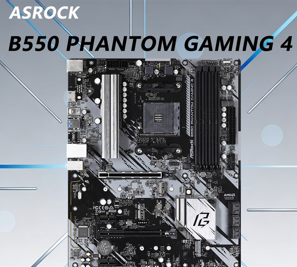Placa Mãe AM4 Asrock B550 Phantom Gaming