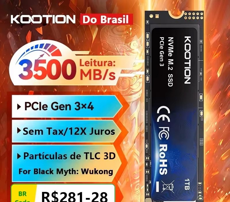 KOOTION ssd nvme 1TB M.2 Gen3 Original PCIe 3.0x4 2280