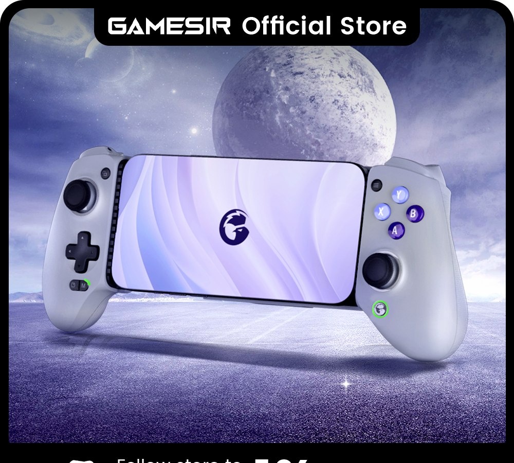 Controle para Smartphone GameSir G8 Galileo, Joystick com Hall Effect para iPhone, Android, Jogos em Nuvem, Celular