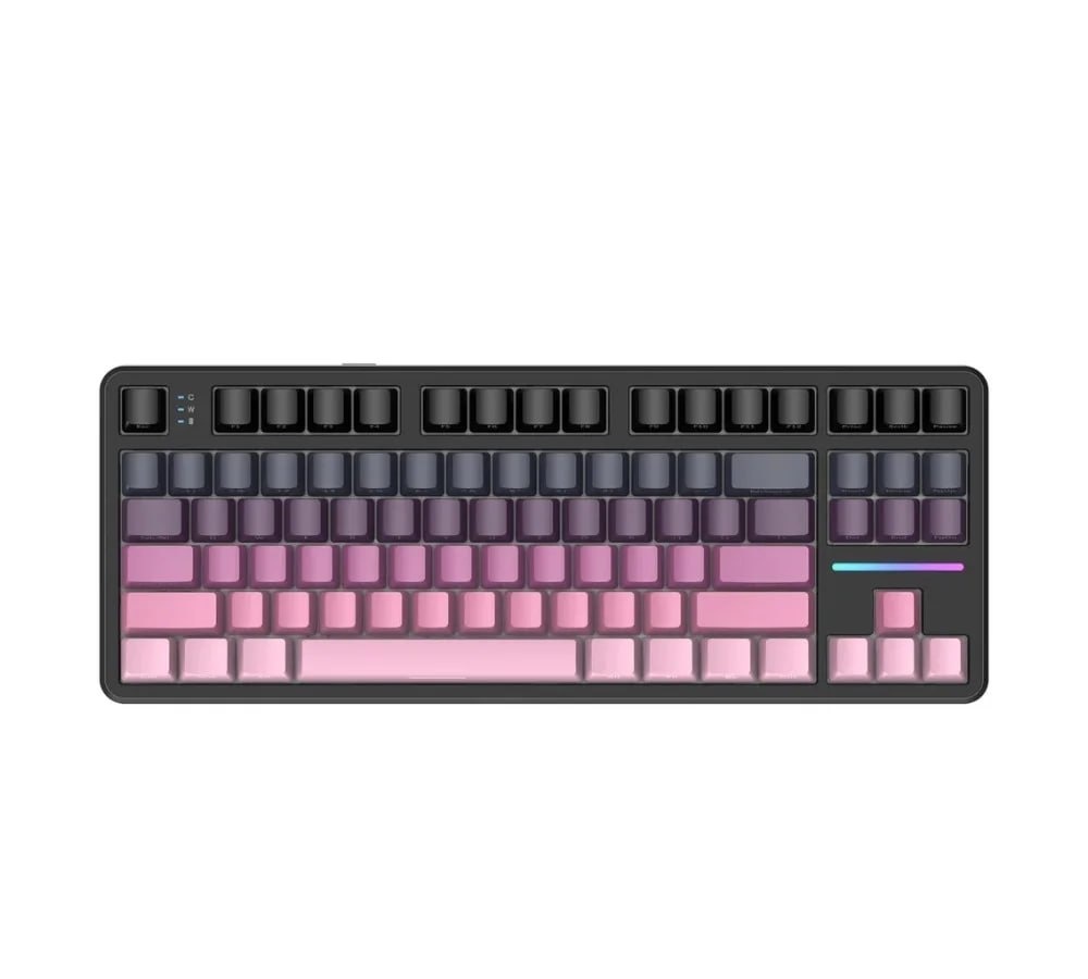Teclado Sem Fio Mecânico Gamer Attack Shark X87, RGB, Tri-Mode Wireless Bluetooth USB-C, Blackberry X87