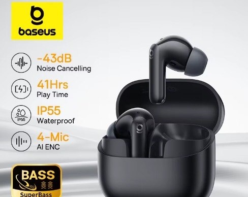 Fone de Ouvido TWs Baseus Bass