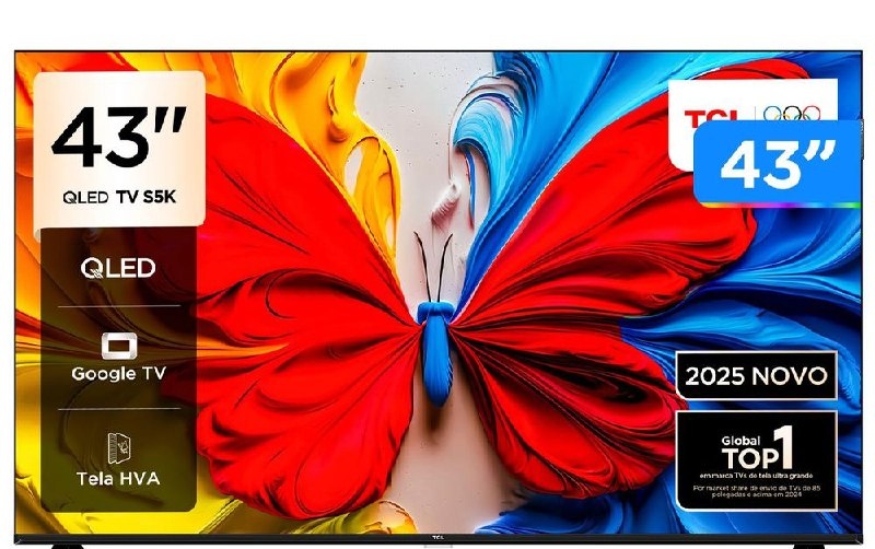 TV 43 TCL Full HD QLED 43S5K Google TV 2 HDMI