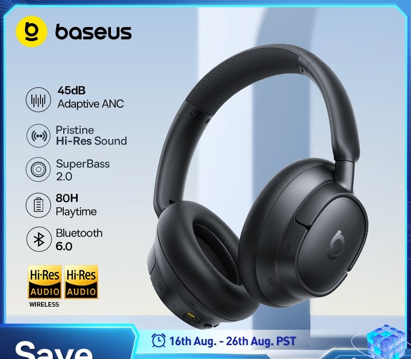 Headphone Bluetooth 6.0 Baseus EH10 NC ANC