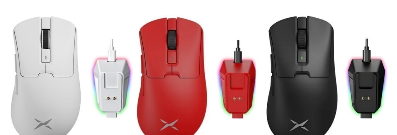 Mouse Gamer Sem Fio Delux M900pro, Taxa de Polling de 8K, Bateria de 500mAh, Paw3395, Base de Carregamento Rgb, 63g