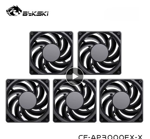 Kit 3 Fans Bykski  CF-AP3000EX-X de SUPER DESEMPENHO SEM RGB