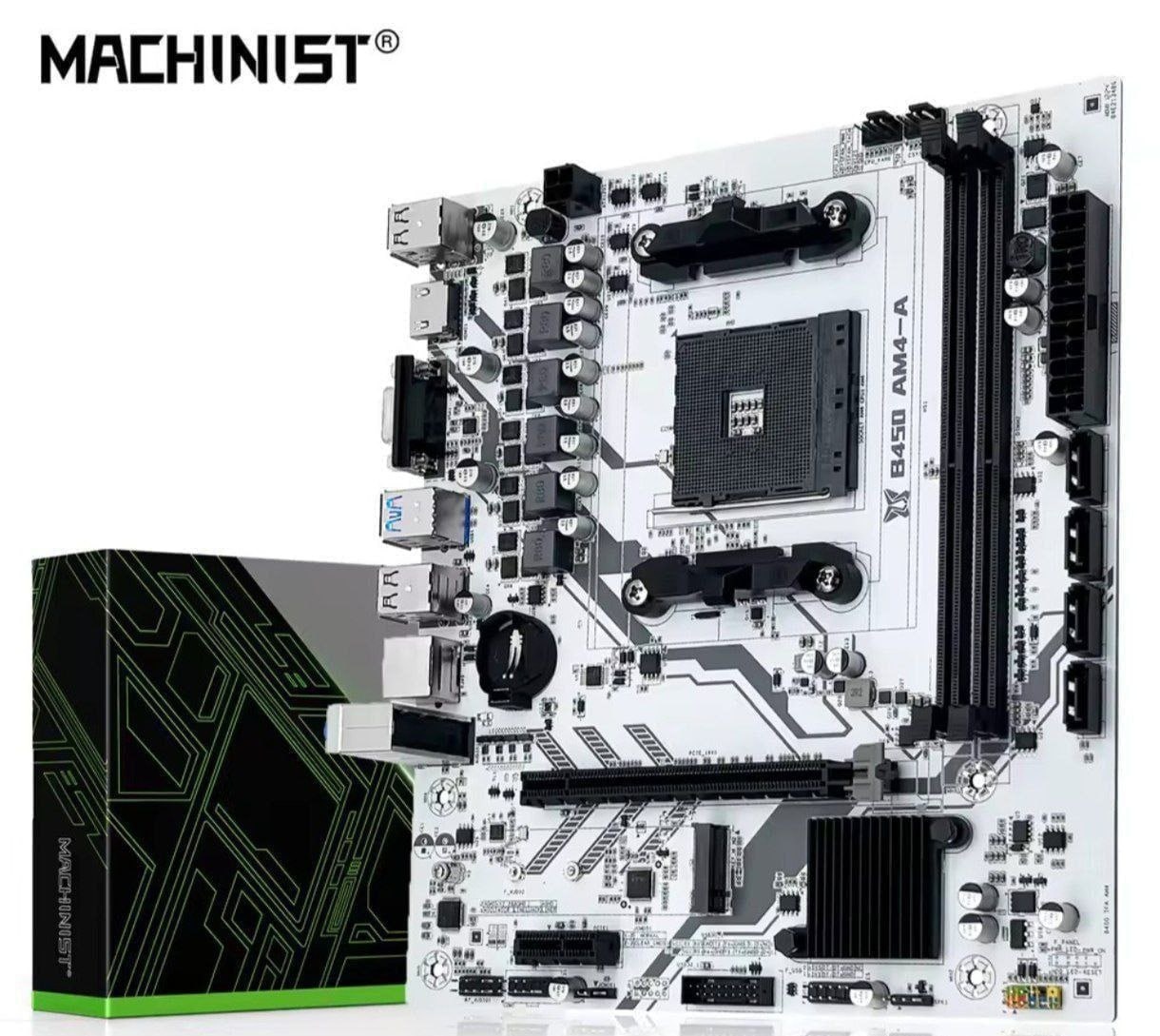 Placa mãe B450m Machinist Branca