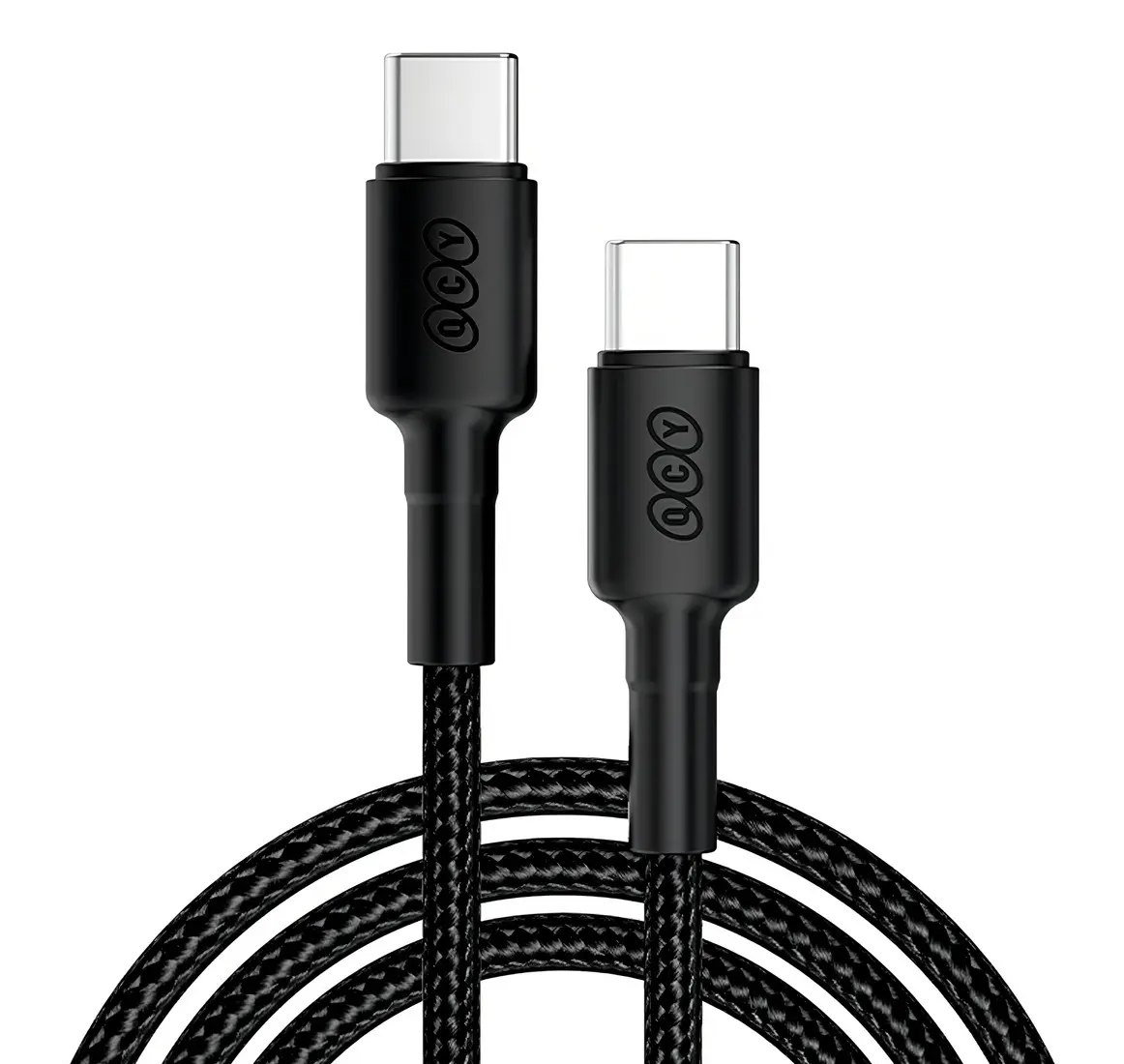 Cabo Qcy Turbo Nylon Tipo-c 60w 3a 1m Carregamento Rápido