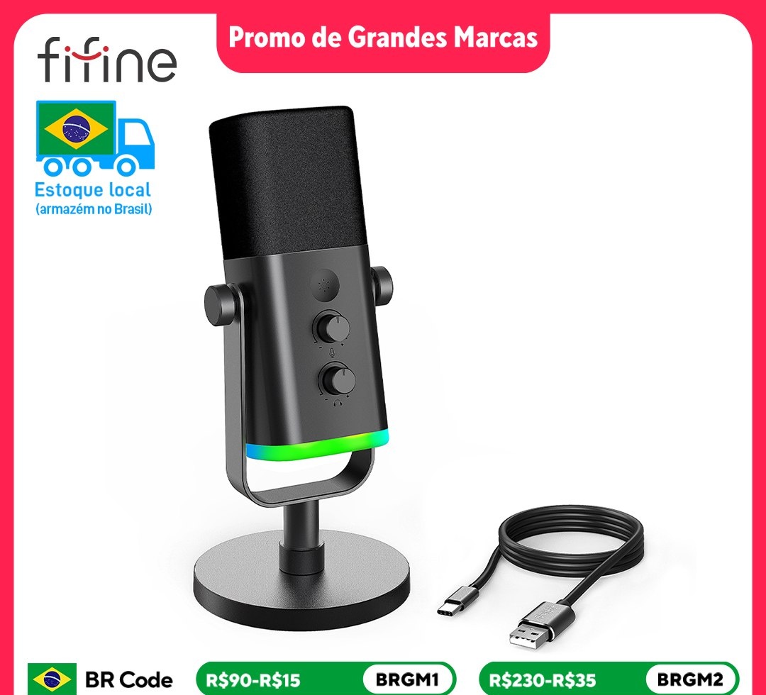 Fifine AM8 microfone dinâmico usbxlr AmpliGame-AM8