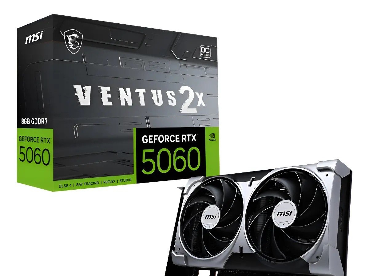 Placa Gráfica Nvidia Geforce Msi Rtx 5060 Ventus 2x Oc 8GB