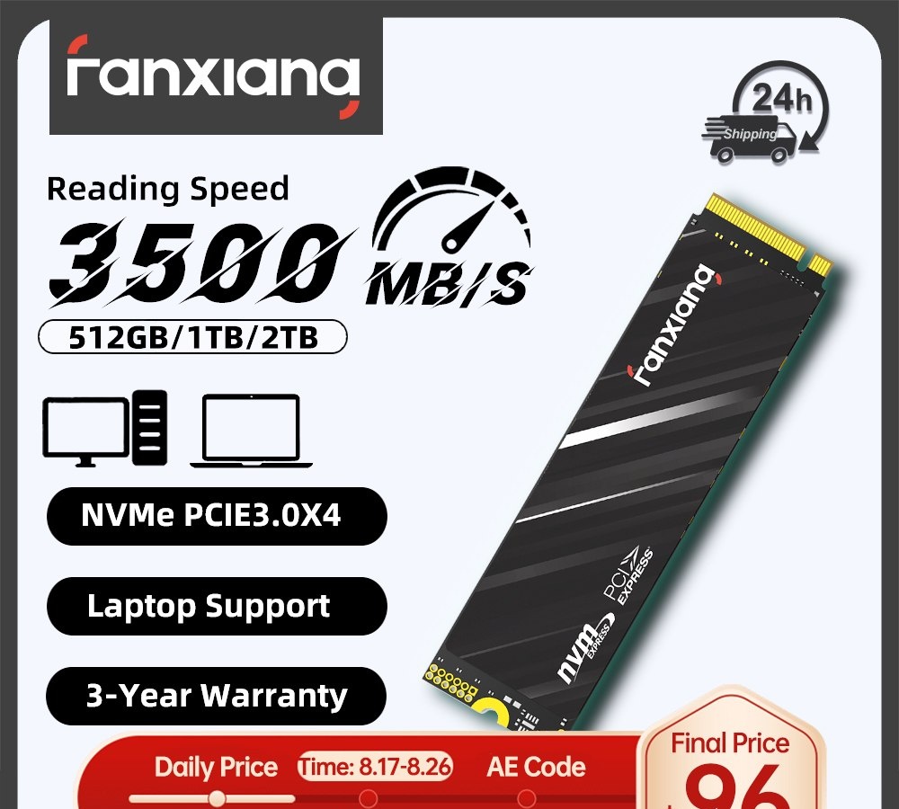 SSD Nvme Fanxiang S501Q 512GB Gen3 3200 MBs
