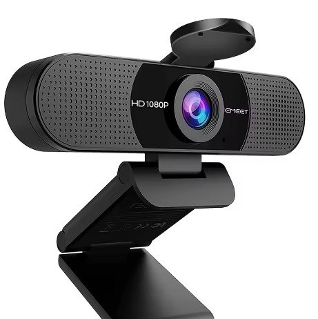 Webcam EMEET C960 1080P - Câmera USB Compatível com Switch 2, PC e Mac para Zoom, Teams, Facetime, Streaming e Home Office