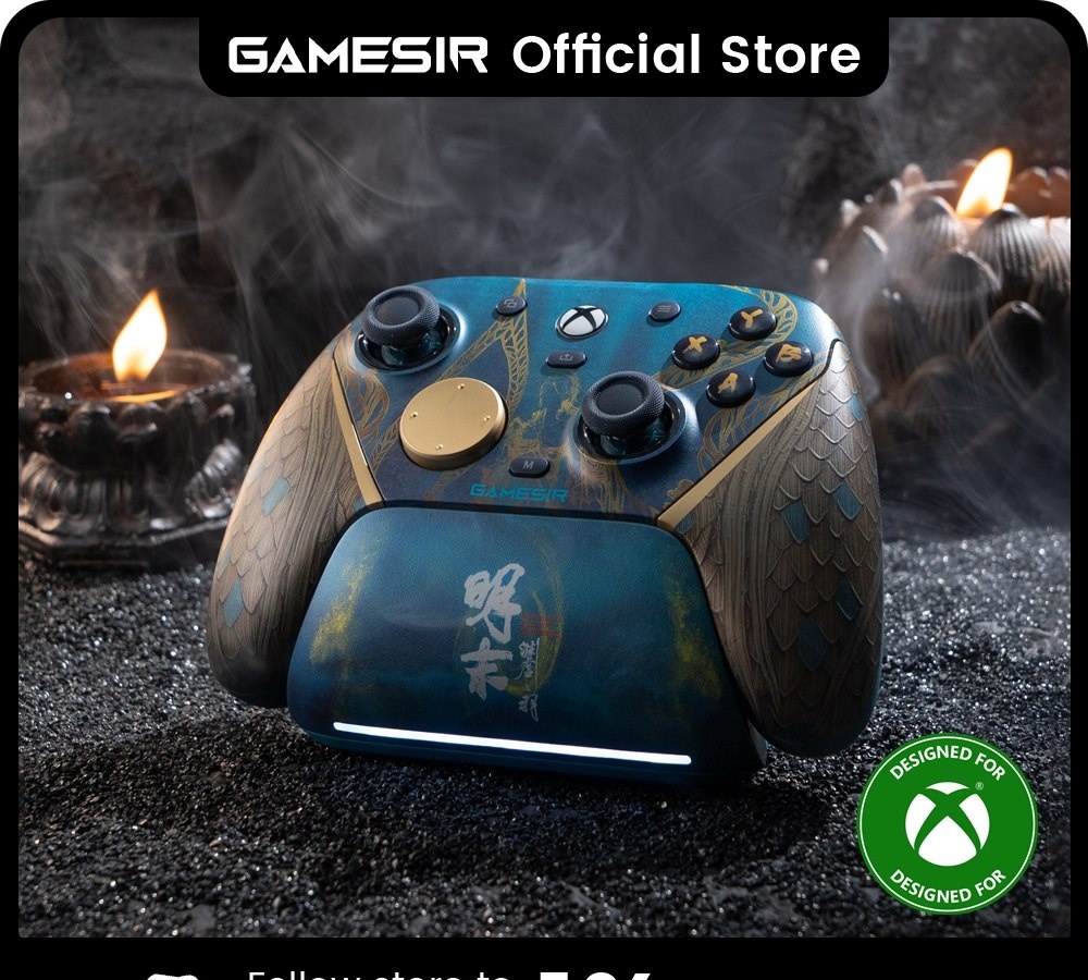 Controle GameSir G7 Pro Wuchang para Xbox  Base de Carregamento, Joystick TMR, Gatilho com Efeito Hall, Faceplate Intercambiável