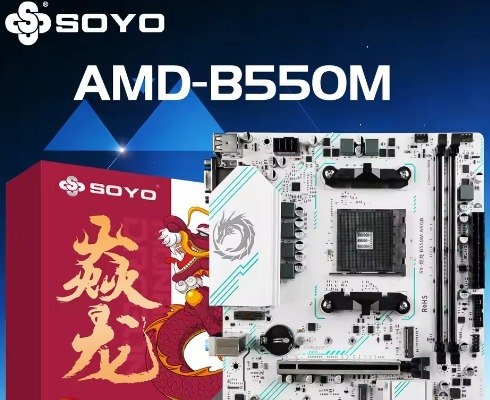 Placa mãe B550M Soyo White Argb 2x Nvme Pcie 4.0
