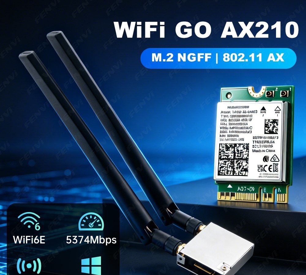 WiFi 6E Go Box AX210 NGFF M.2  WiFi 6E 5374Mbps, Bluetooth 5.3