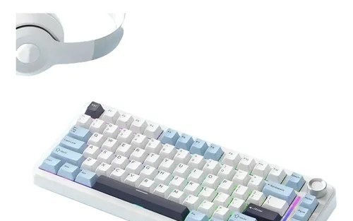 Teclado Mecânico Aula F75 Sem Fio RGB 75