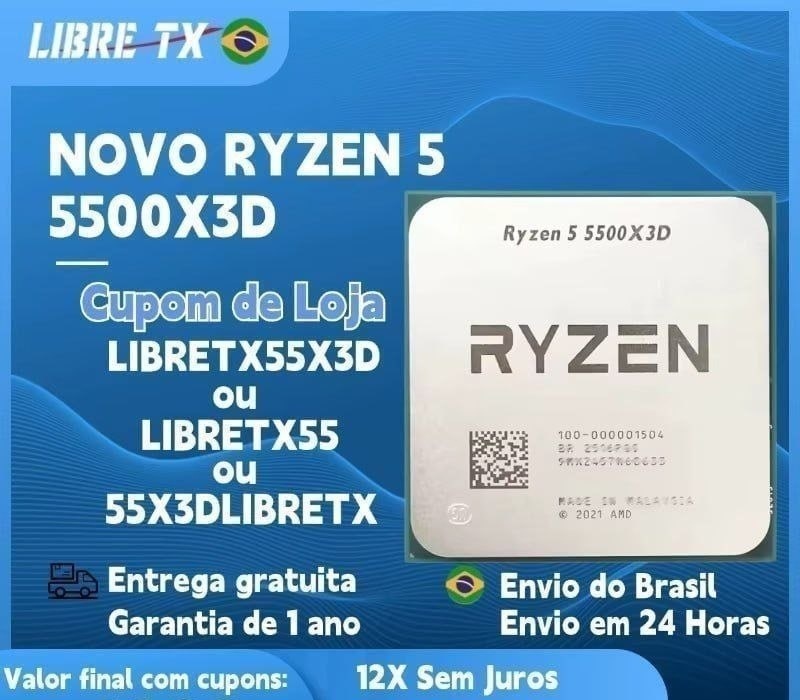 Ryzen 5 5500X3D Novo