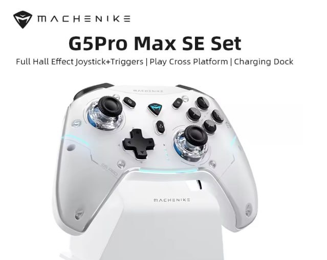 Controle de jogos sem fio Machenike G5Pro Max SE com base de carregamento