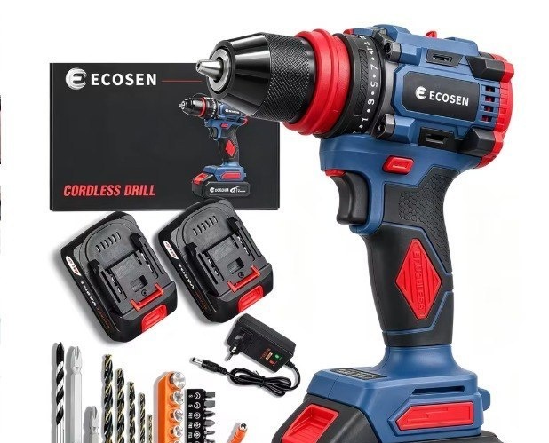 FuradeiraParafusadeira sem escovas 21V com kit completo  2 baterias