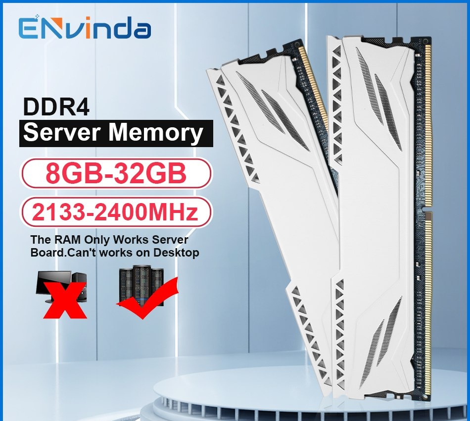 Memória RAM de servidor ENVINDA DDR4 8GB 2133 ECC  para xeon