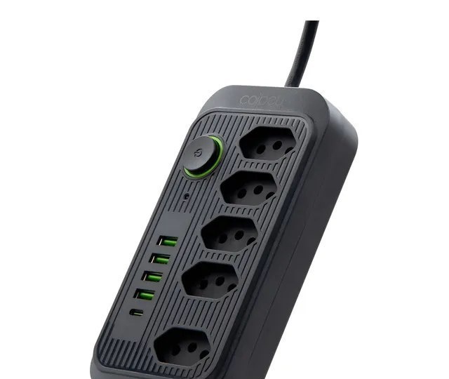Extensão Coibeu Wkc-541 10 Tomadas 2m 4 Usb Bivolt